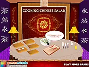 Screenshot of preparing a fresh Chinese salad with chopped vegetables in the Cooking Chinese Salad game