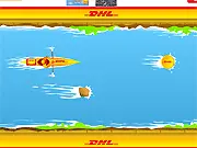 Play DHL Boat online game, free speedboat delivery game, captain a boat to deliver packages, online racing and delivery on PlayArcadeHub