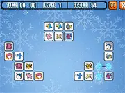 Gameplay screenshot of the free online puzzle game Pets Crazy Links, showing the board filled with matching animal and pet tiles and a path being created between two identical tiles.
