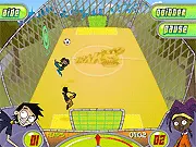 Soccer Fever Online game screenshot; Play free online football game; Scoring a goal against opponent.