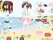 Play Beach Dress Up 2 online, free dress up game for girls, chic bathing suits and summer fashion accessories, free online game PlayArcadeHub