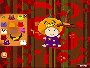 Designing a spooky and cute costume in the Halloween Baby Dressup free online game