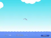 Play Dolphin Olympics free online game on PlayArcadeHub; acrobatic dolphin performing flips over the ocean waves.