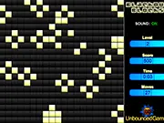 Blockout Blocks free online puzzle game screenshot, grid of illuminated and dark squares