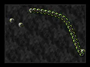 Snake Classic free online arcade game, screenshot of the snake being guided by the cursor, high-score challenge game