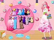 Pretty Printed Skirt Girl Dressup screenshot showing a girl wearing a fashionable printed skirt outfit, play free online dressup game