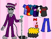 Screenshot of Chibi Robo Dress Up free online game, showing an adorable small robot being customized with new parts and colors.