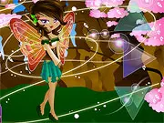 Screenshot of Nivie Nymph free online game showing the mystical nymph character with large, delicate wings wearing a magical, nature-inspired dress.