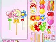 Lollipop Dress Up free online game, decorating a lollipop with cute toppings, sweet creative game screenshot