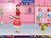 Travel Beauty Dress Up game screenshot showing girl ready for vacation with luggage and stylish clothes, free online game