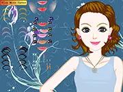 Screenshot of the free online game Luisa Makeup showing a woman and various cosmetic choices for giving her a virtual makeover