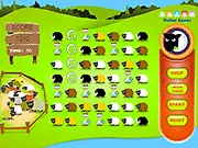 Screenshot of Match Sheeps! game showing colorful sheep icons lined up on a puzzle board