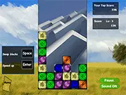 Cowpoly Attack free online competitive block puzzle game screenshot, block swapping action on PlayArcadeHub