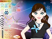 Orlena Makeup free online beauty game showing the character Orlena with glamorous makeup and shining earrings