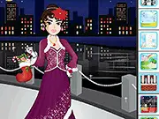Screenshot of Make Me a Princess dress up game showing a girl in a regal ballgown and tiara - PlayArcadeHub