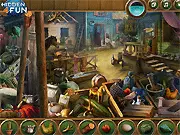 Trading Routes game screenshot, tropical setting, puzzle with pineapple object, free online point-and-click game on PlayArcadeHub