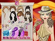 Screenshot of Party Princess Make Up game showing a princess model wearing an elaborate masquerade mask, full makeup, and a detailed ballgown.