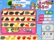 Fruit Fill puzzle game online, free match-3 fruit game, logic brain teaser