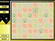 Pharaoh Match Blocks puzzle game screenshot, connecting blocks of same color and texture on PlayArcadeHub