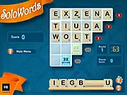 Solo Words free online solitaire word game screenshot, race against the clock on PlayArcadeHub