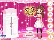 Dreamed Talking dress up game screenshot, young lady in cute outfit inspired by her dream of talking to a monster, play free online