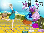 Valentine Flower Dressup free online game, girl in a festive red and pink floral dress, fashion game for free