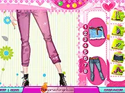 Skinny Jeans Show free online dress-up game featuring fashion, styling, and denim pants