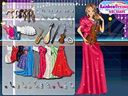 The Singing Lady Dress Up free online game, style musical performer, play concert fashion game, glamorous stage clothes