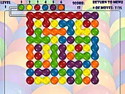Screenshot of Globs online puzzle game showing colored blobs about to be merged - Play Free on PlayArcadeHub