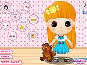 Pretty Baby Doll Dress Up free online game, style girls in baby clothes, play cute fashion game, shirts skirts accessories