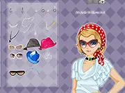 Screenshot of Celebrity Bob Hairstyles free online game showing a model with a trendy bob haircut, stylish makeup, and accessories.