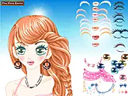 Sierra Makeup free online game, beauty and fashion styling, giving Sierra a makeover, applying cosmetics and hair styling