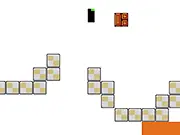 Platt the Platformer Man free online game screenshot showing the character jumping over a gap in a sunny level