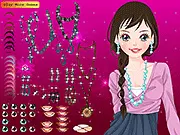 Screenshot of Candy Make Up online game showing a model with vibrant, sweet-themed makeup, including bright eyeshadow and lip color.