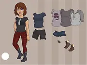 Fashion model showcasing a chic, modern outfit with stylish accessories in the free online dress-up game Style Swap: Fashion Frenzy.