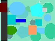 Screenshot of the Spectrum Dancer online game showing a small character on a colored platform, demonstrating the color-matching camouflage mechanic.