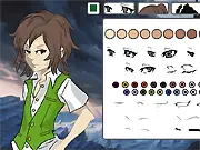 Screenshot of the Sansheru Dressup game featuring the customizable female character, Sansheru, wearing an elaborate, multi-layered fantasy outfit.