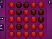 Blinkin' free online board puzzle game screenshot with lights toggled on a grid