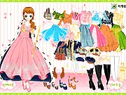 Screenshot of Soultan Cute Doll Dress Up showing a doll character wearing a sophisticated outfit that combines royal-style clothing elements with modern fashion accessories.