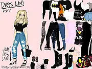 Perrie Edwards Dress-Up free online celebrity game, screenshot of Perrie Edwards in a stylish outfit, PlayArcadeHub