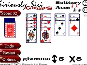 Play Solitary Aces free online card game, classic patience game, single-player card game online on PlayArcadeHub