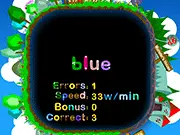 Word Frenzy typing game screenshot, rabbit vs monster chase, free online speed typing challenge on PlayArcadeHub
