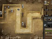 Ravine Tower Defense game screenshot, featuring towers shooting at enemies in a battle landscape