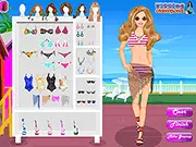 Star Ann's Swimsuit Dressup free game screenshot, play online fashion game, celebrity dress up, summer swimsuit challenge