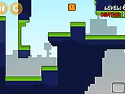 Screenshot of the Cube Dude: Episode 1 game showing a small square character near a movable block and deadly spikes.