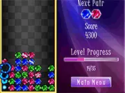 Star Crystals free online puzzle game, match 4 crystals, arcade action with color bombs and lightning bolts