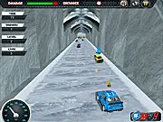 Chase 3D free online car shooter game, tracing enemy cars on road, 3D car combat mission-based game