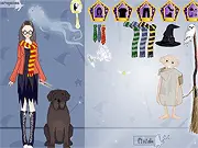 Customize a witch or wizard character in the free Hogwarts Avatar Maker game, choosing their house robes and accessories.