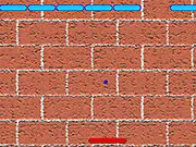 Old School Brick Breaker free online arcade game screen showing a paddle, a ball, and colorful brick blocks