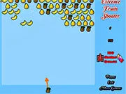 Extreme Fruits Shooter free online game screenshot, fast-paced bubble shooter with fruits, match and clear game, play on PlayArcadeHub